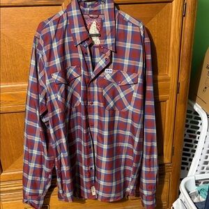 Dixxon Red and Blue Plaid old port flannel